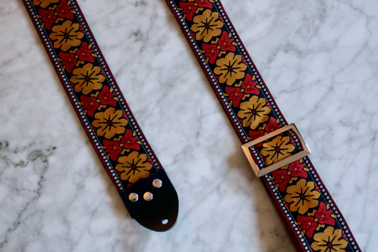Yellow 'Haze' Guitar/Bass Hippie Strap
