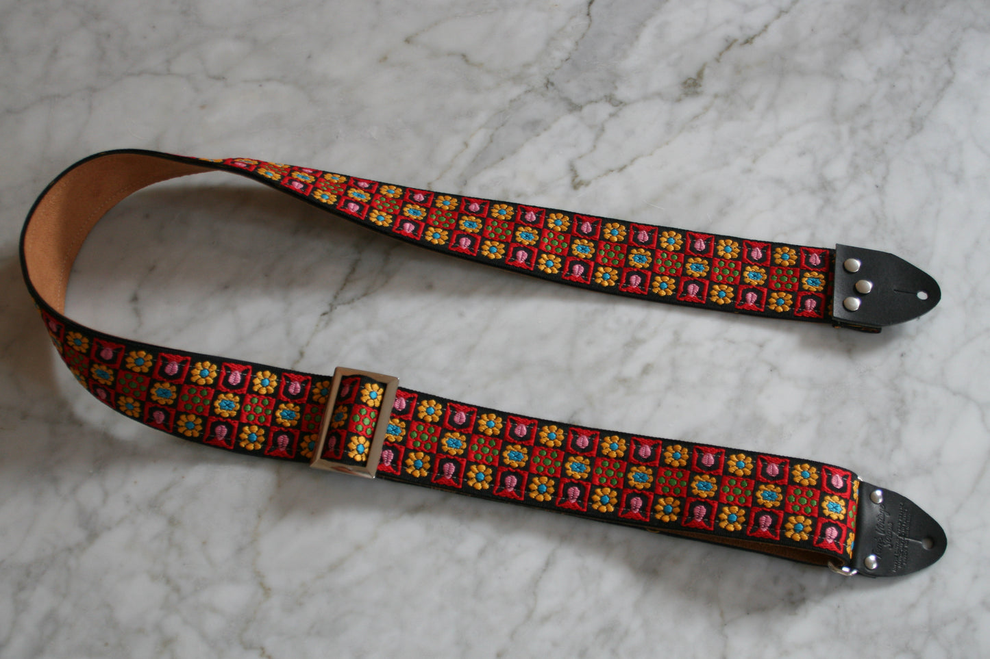 Red 'Stella' Guitar/Bass Hippie Strap