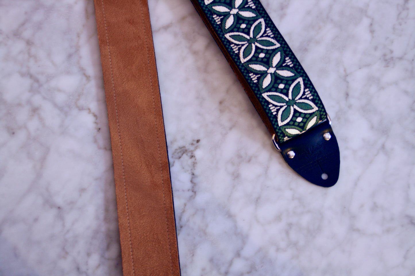 Forest Green 'Beck' Guitar/Bass Hippie Strap