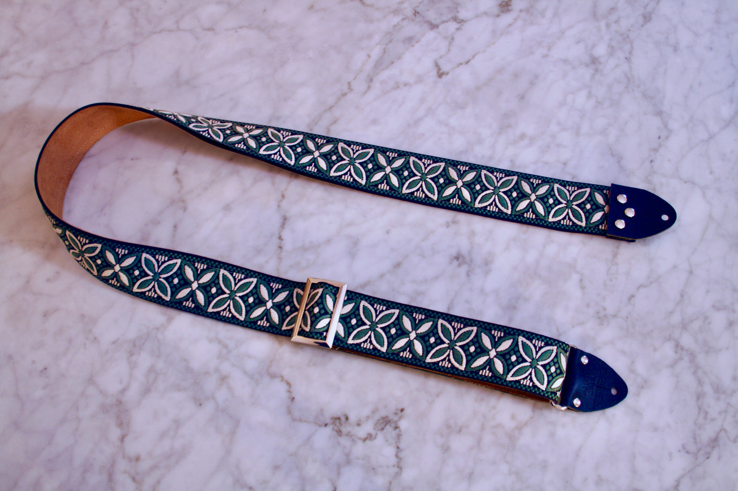 Forest Green 'Beck' Guitar/Bass Hippie Strap
