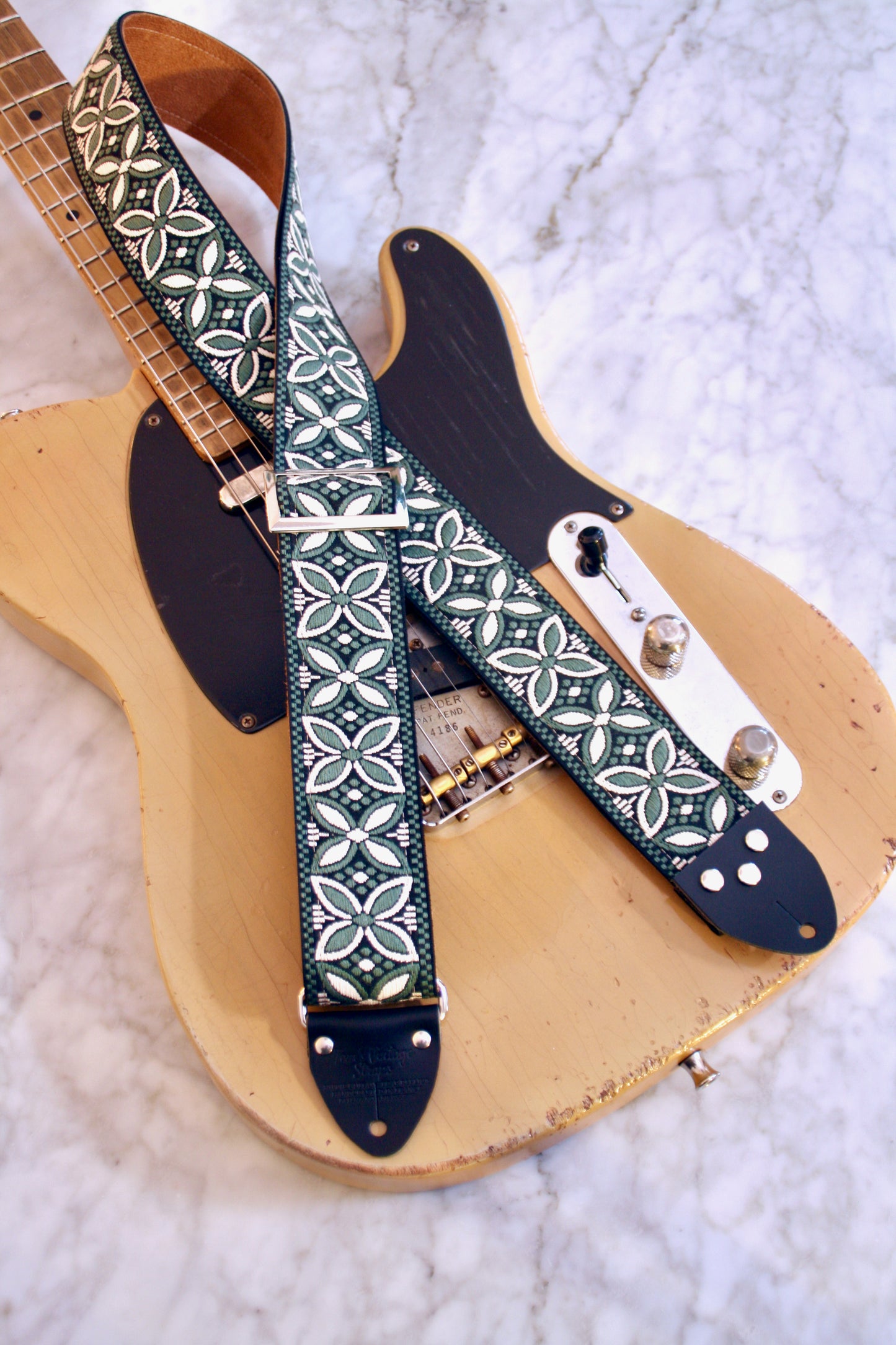 Forest Green 'Beck' Guitar/Bass Hippie Strap
