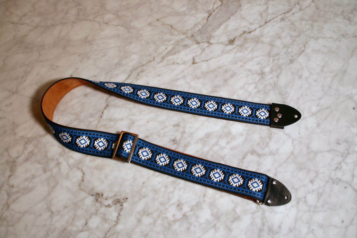 Indigo 'Pillars' Guitar/Bass Hippie Strap