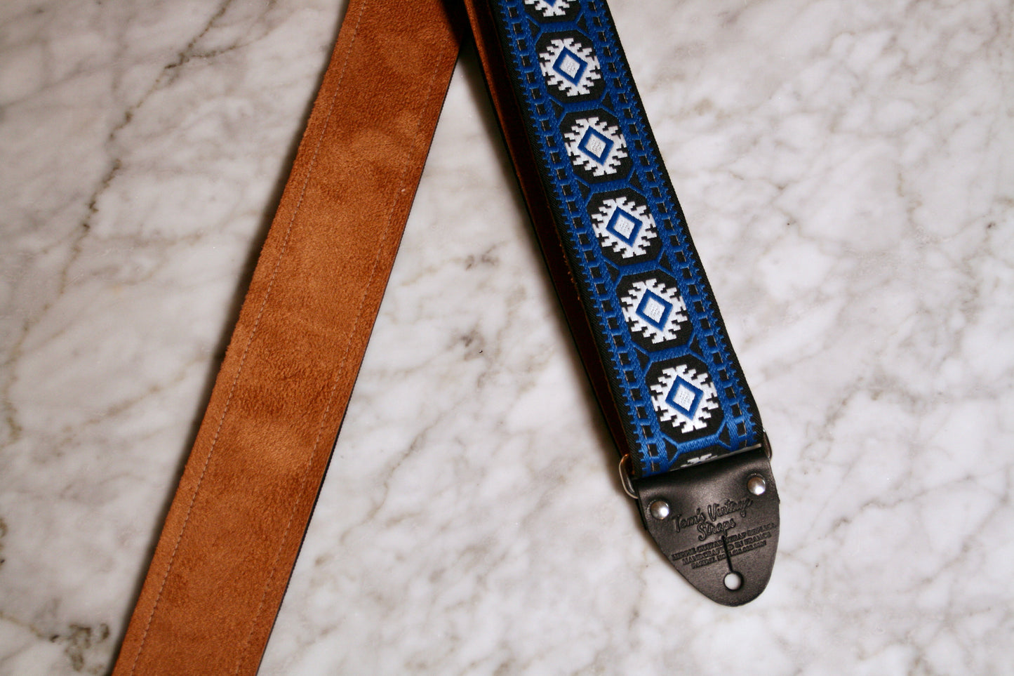 Indigo 'Pillars' Guitar/Bass Hippie Strap