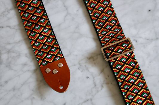 Orange 'Adeco' Guitar/Bass Hippie Strap