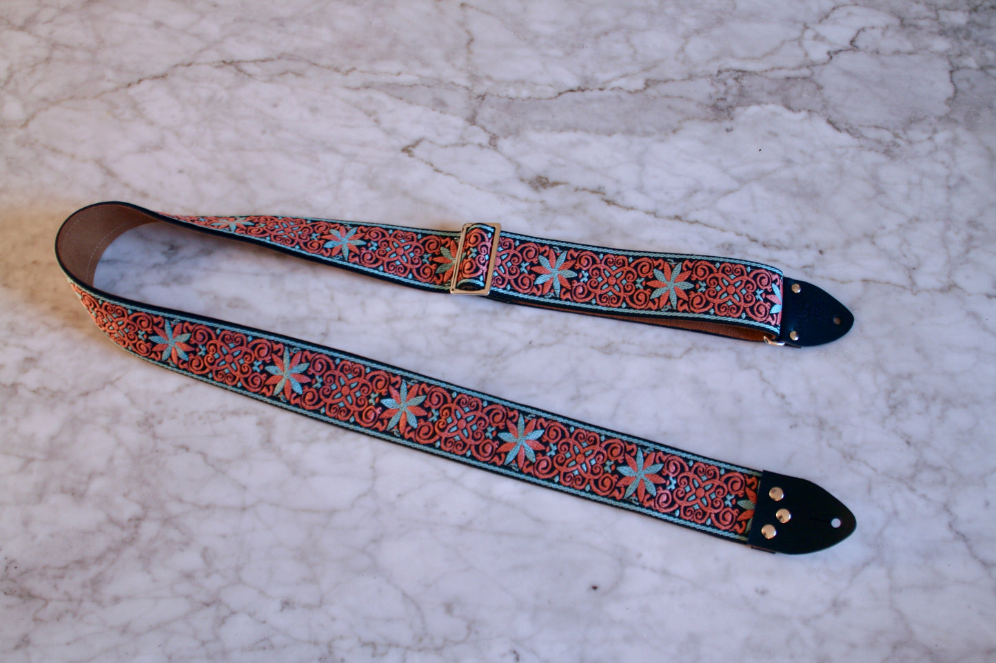 Pink 'Dresden' Guitar/Bass Hippie Strap