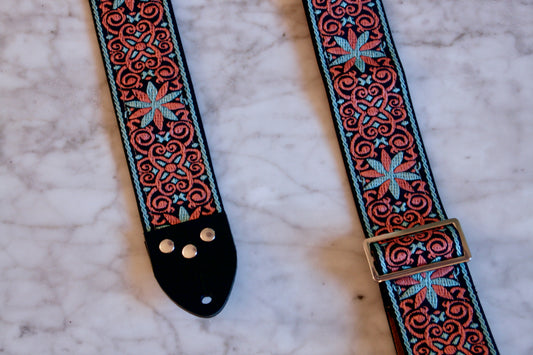 Pink 'Dresden' Guitar/Bass Hippie Strap