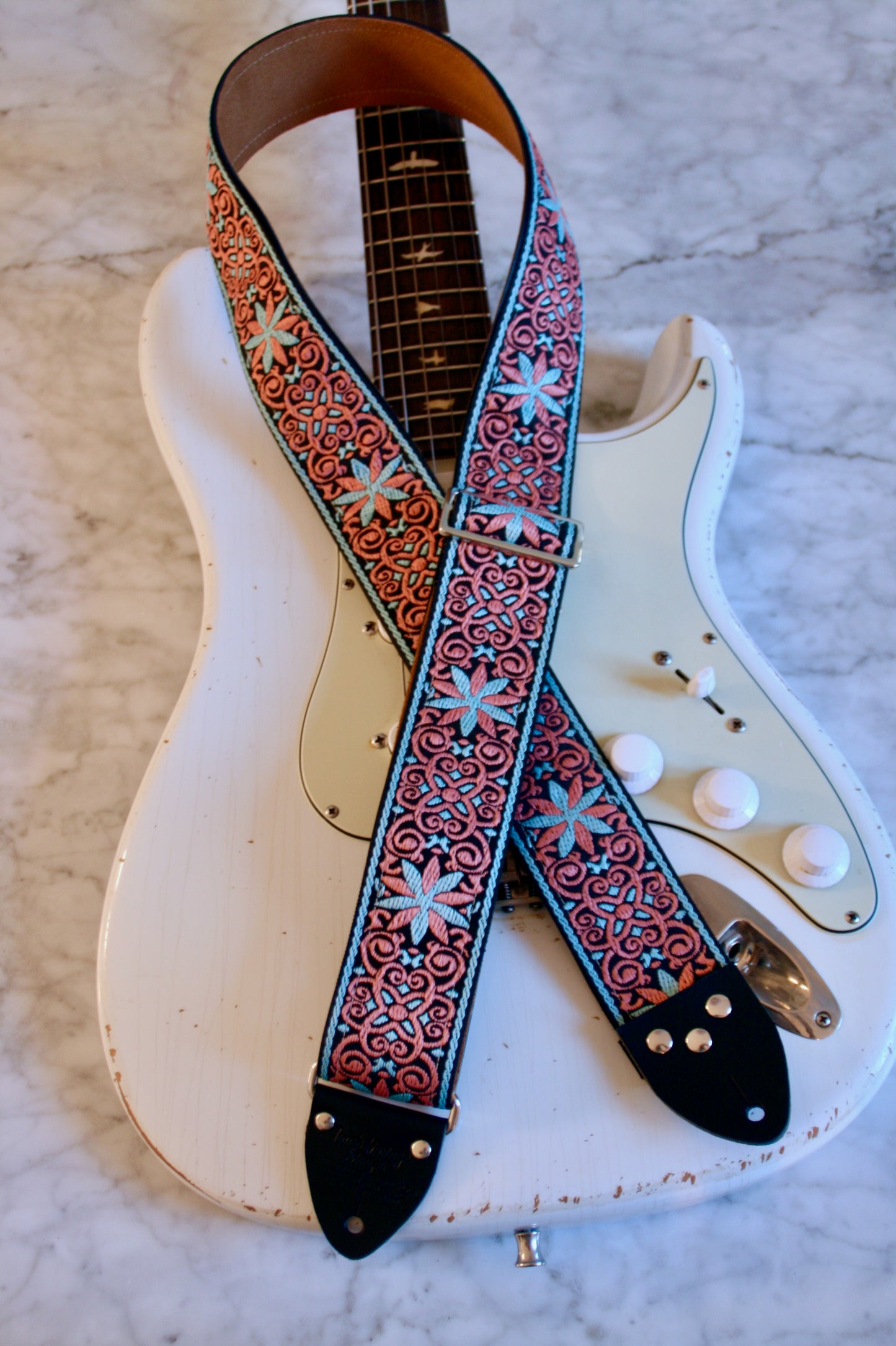 Pink 'Dresden' Guitar/Bass Hippie Strap