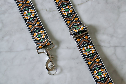 Black 'Inca' Hippie Camera / Bag Strap