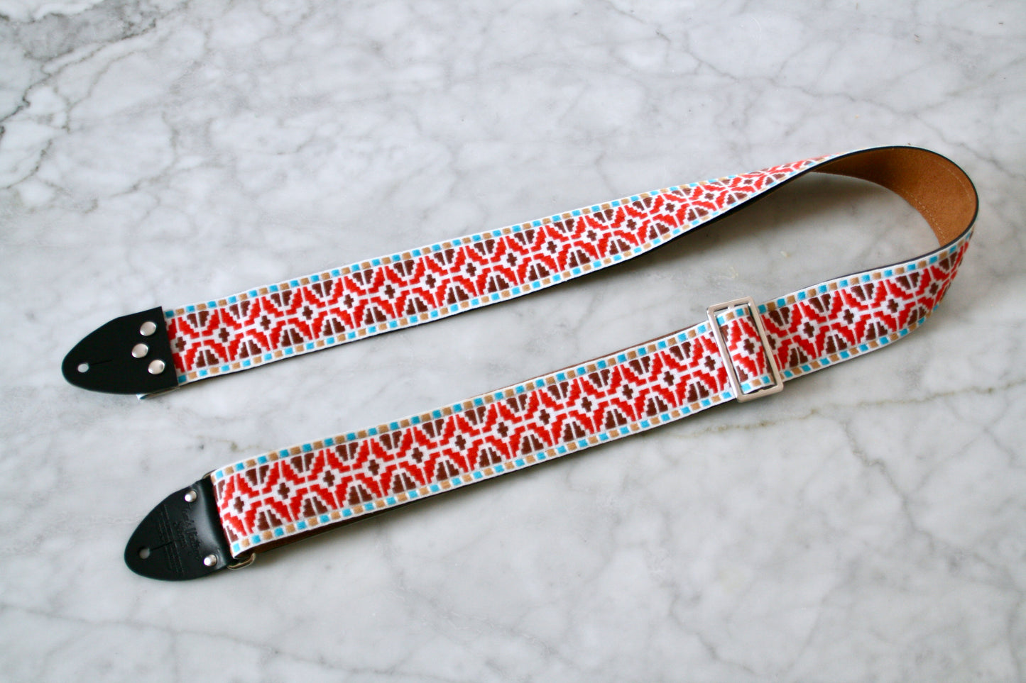 Orange 'Rhombus' Guitar/Bass Hippie Strap