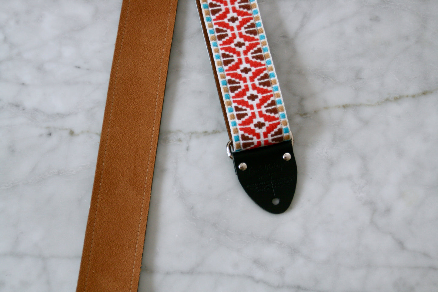 Orange 'Rhombus' Guitar/Bass Hippie Strap