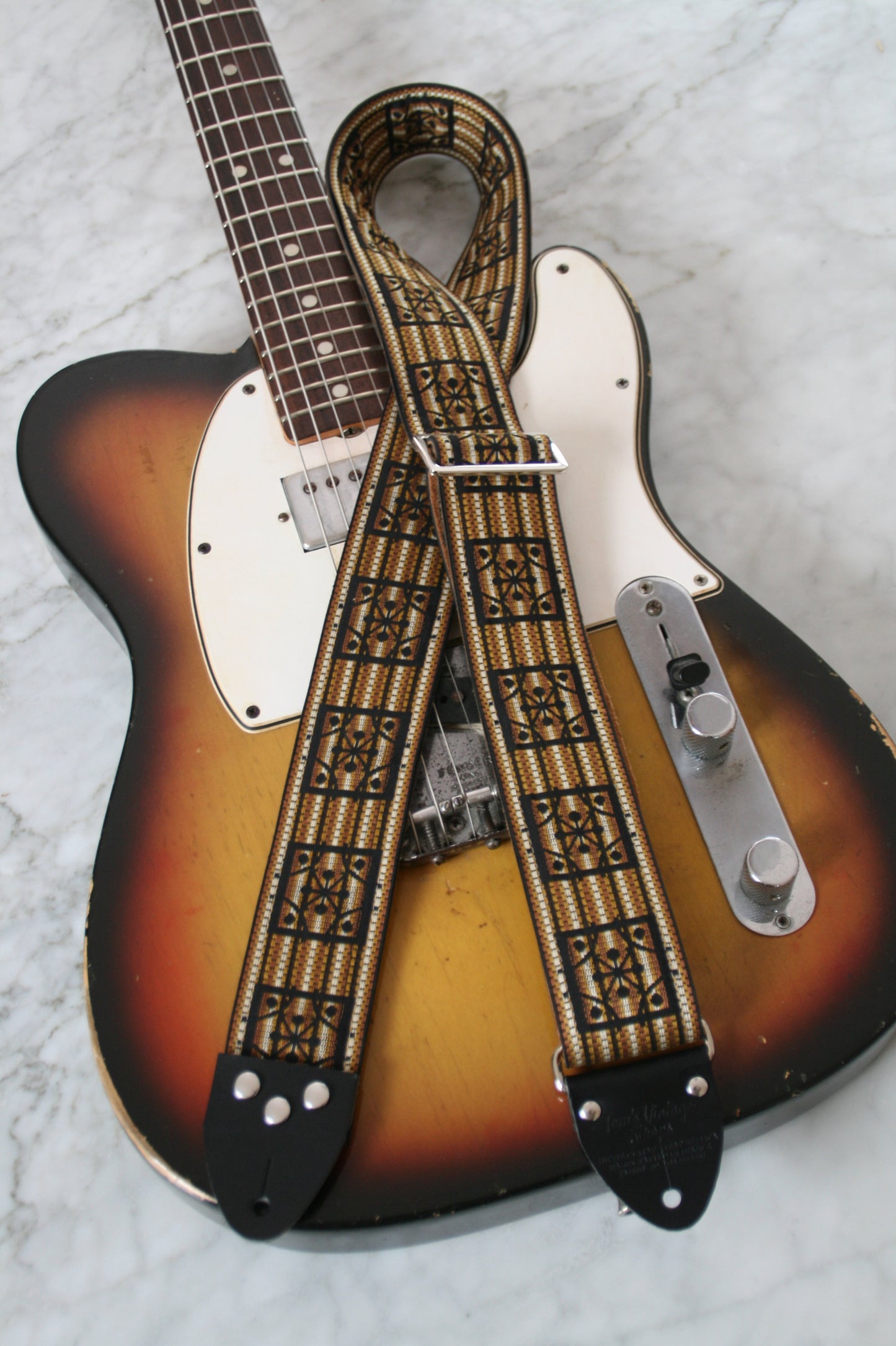 Gold 'Club' Guitar/Bass Hippie Strap