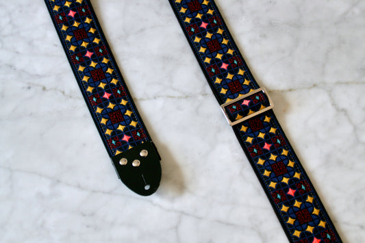 Indigo 'Virginia' Guitar/Bass Hippie Strap