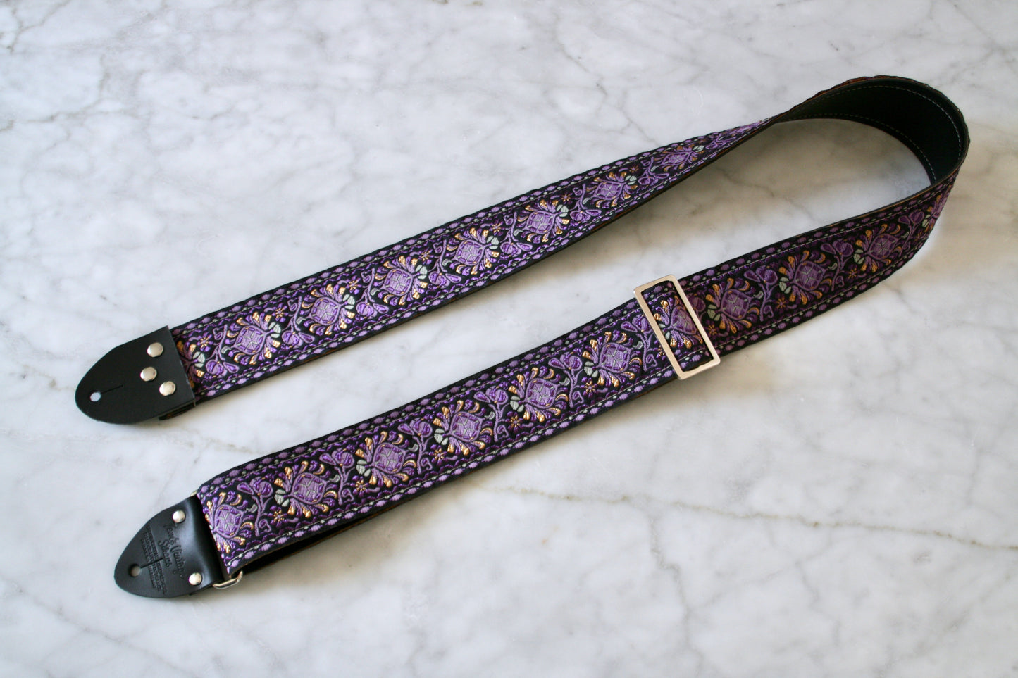 Mauve 'Peacock' Guitar/Bass Hippie Strap