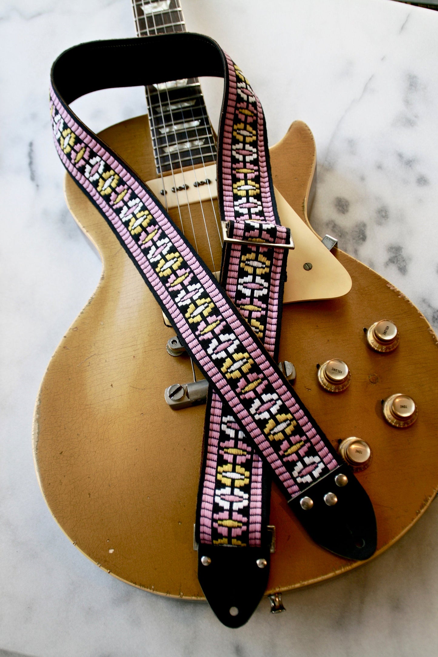 Pink 'Ufo' Guitar/Bass Hippie Strap