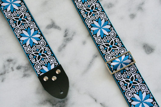 Blue 'Dresden' Guitar/Bass Hippie Strap