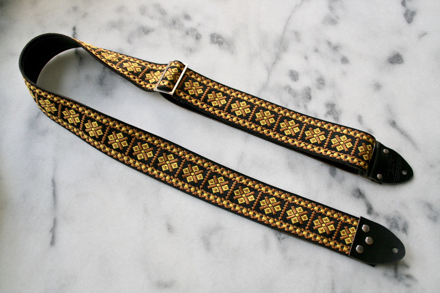Gold 'Crossroads' Guitar/Bass Hippie Strap