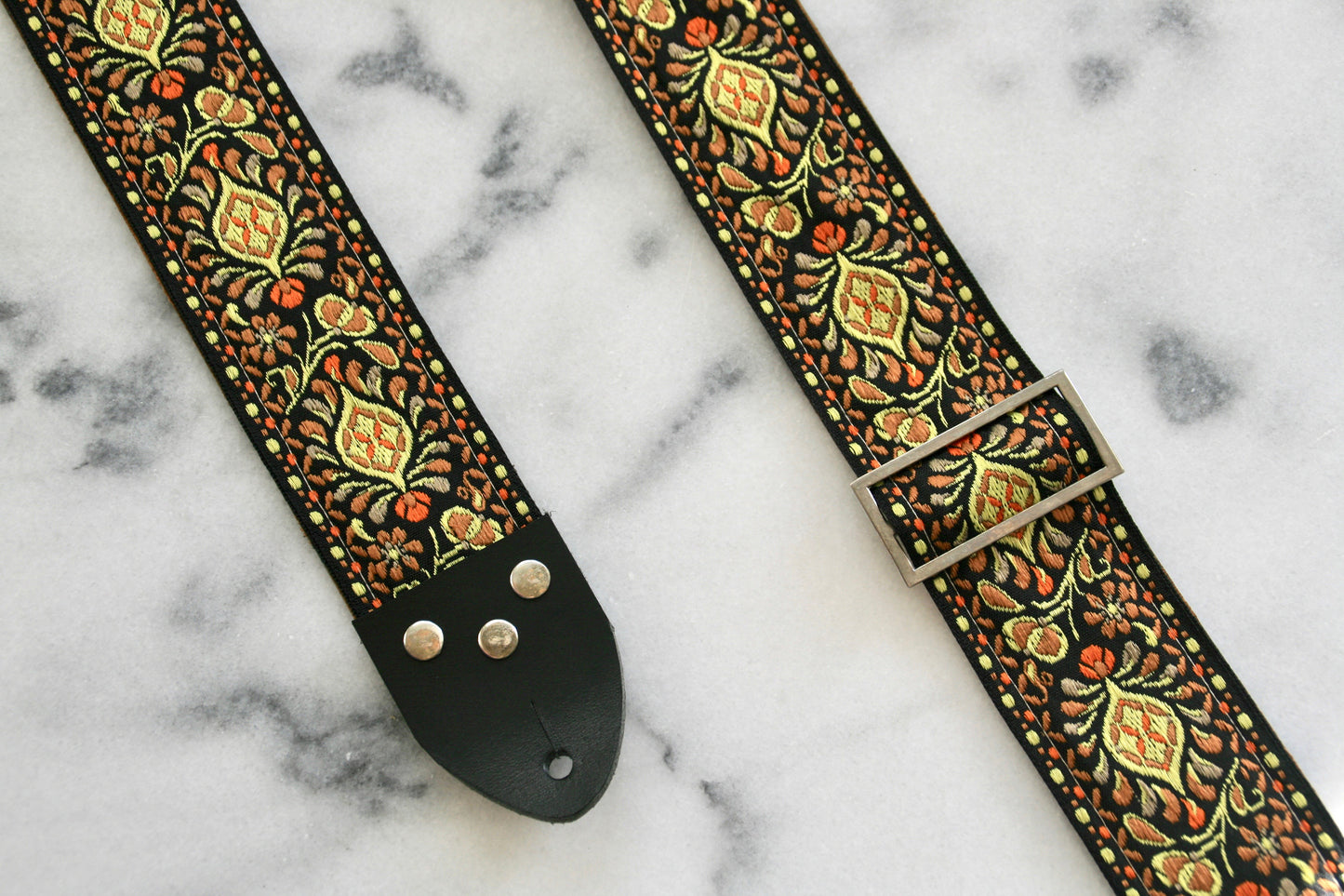 Gold 'Peacock' Guitar/Bass Hippie Strap