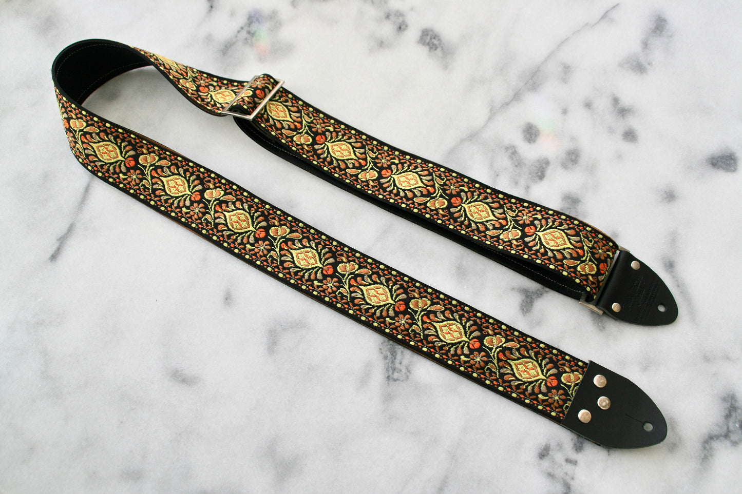 Gold 'Peacock' Guitar/Bass Hippie Strap