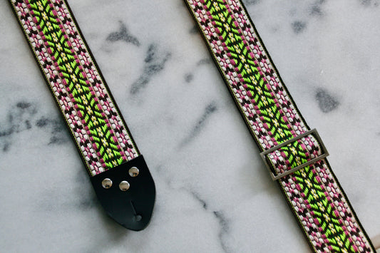 Pastel Yellow 'Maco' Guitar/Bass Hippie Strap