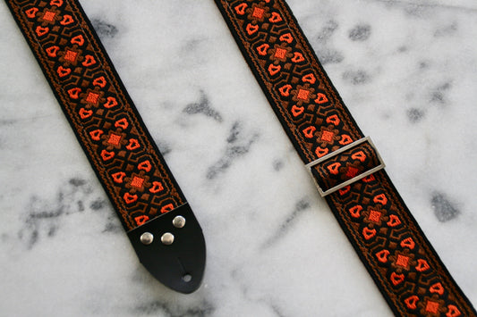 Orange 'Fillmore' Guitar/Bass Hippie Strap