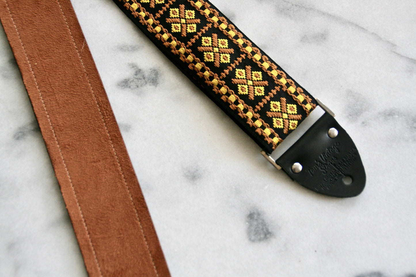 Gold 'Crossroads' Guitar/Bass Hippie Strap