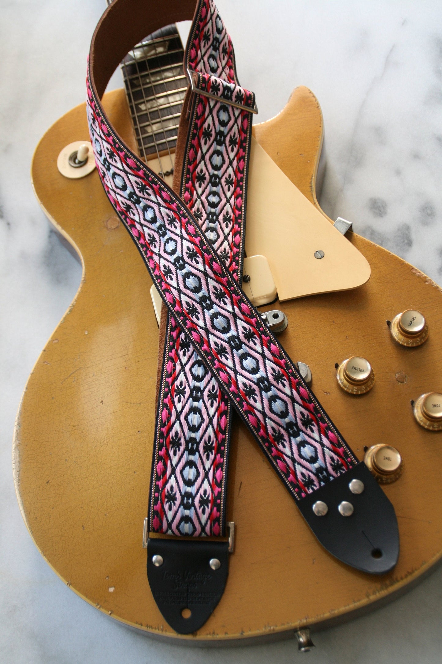 Purple 'Haida' Guitar/Bass Hippie Strap