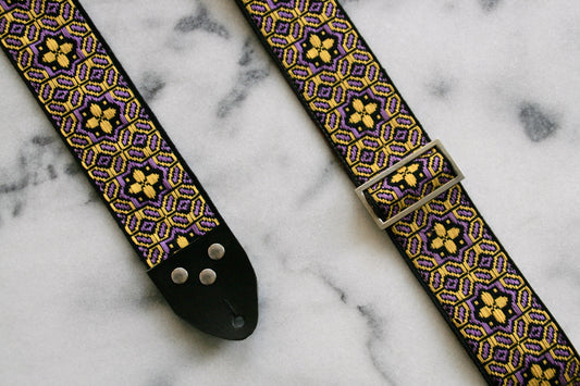 Gold 'Octa star' Guitar/Bass Hippie Strap