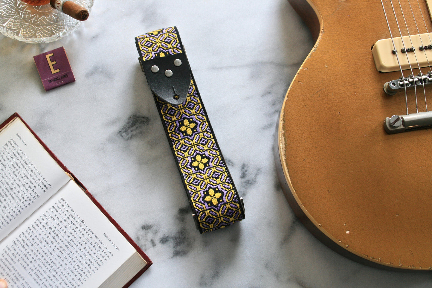 Gold 'Octa star' Guitar/Bass Hippie Strap