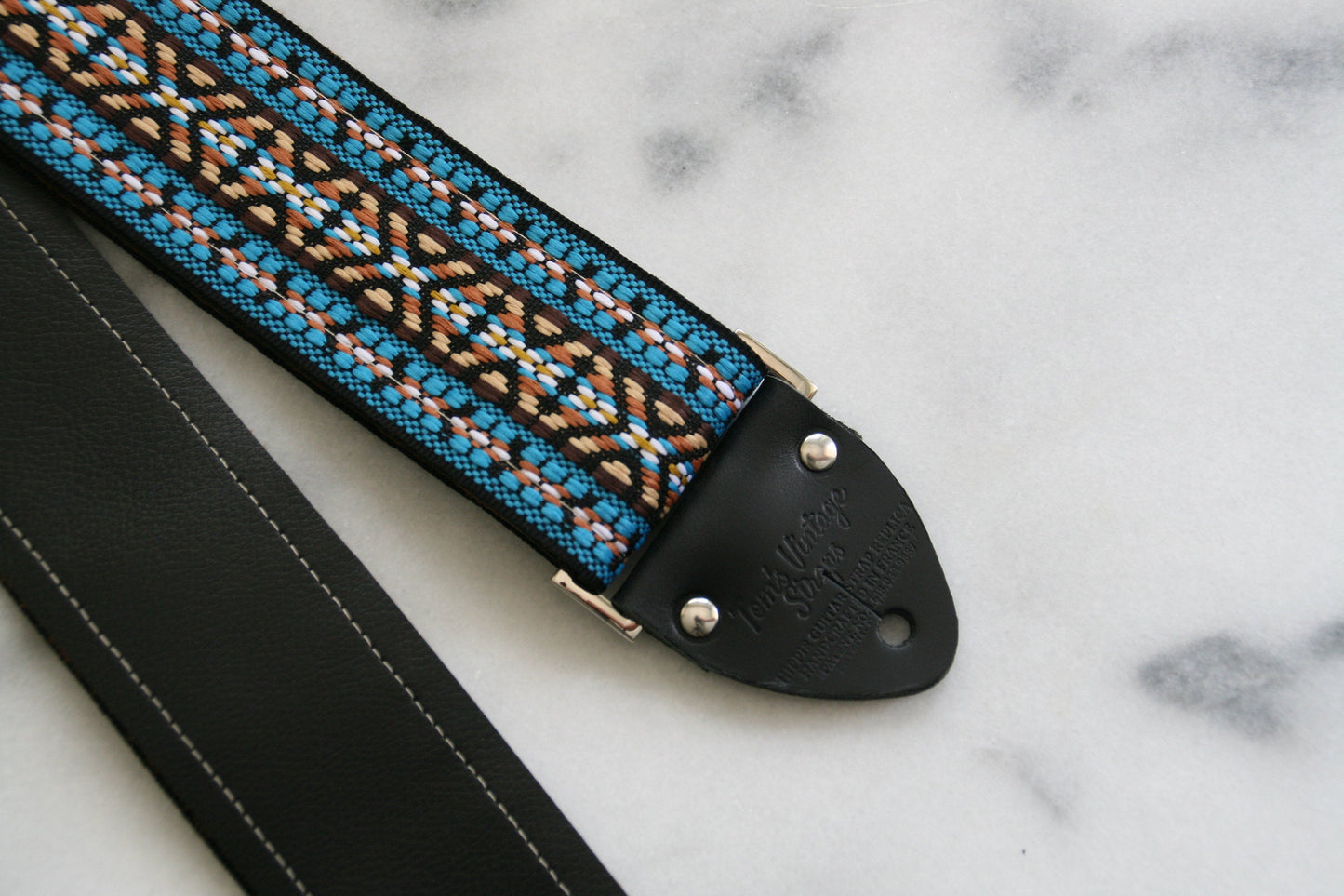 Blue 'Maco' Guitar/Bass Hippie Strap