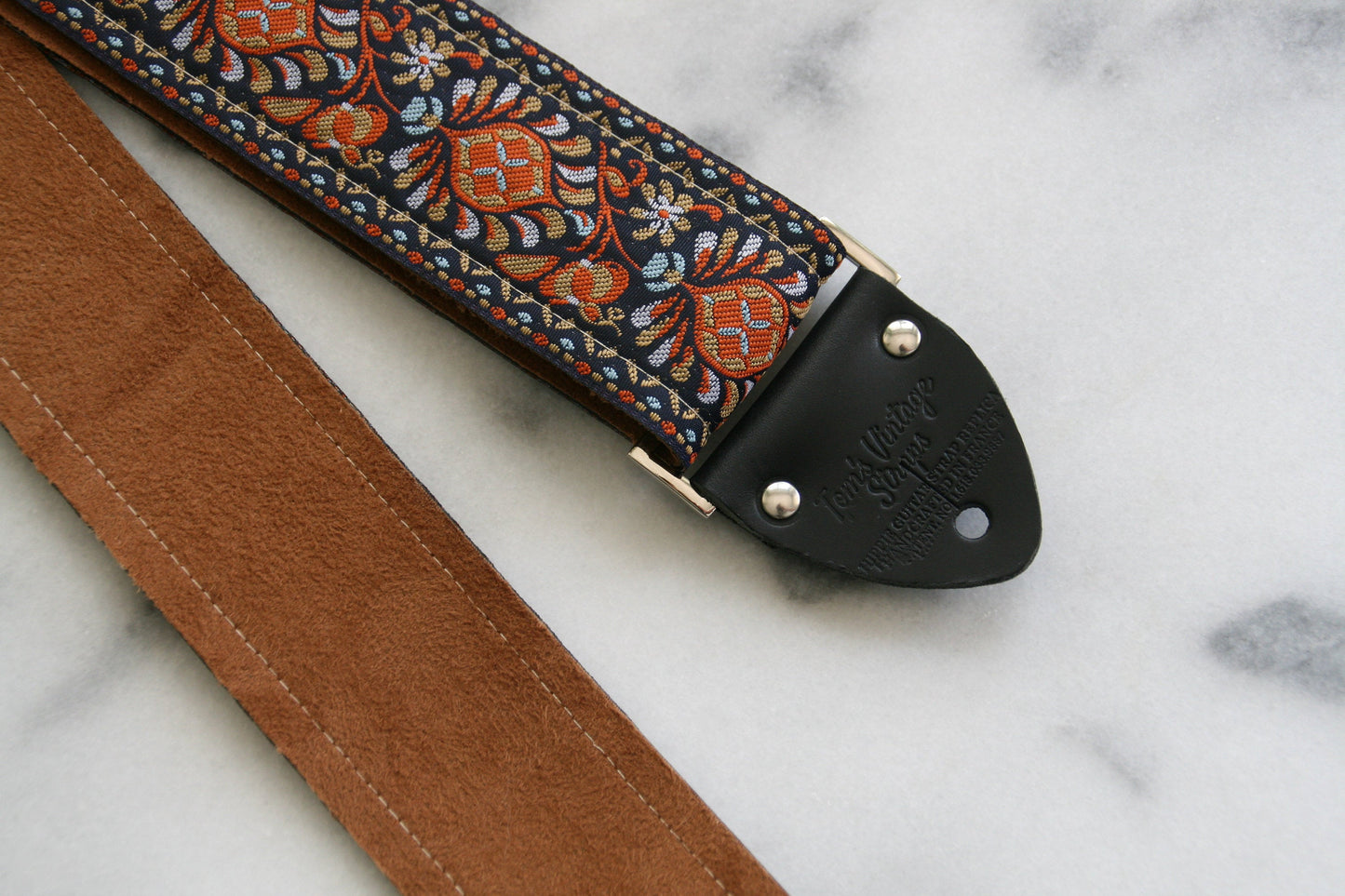 Red 'Peacock' Guitar/Bass Hippie Strap