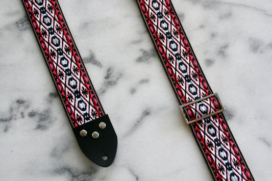Purple 'Haida' Guitar/Bass Hippie Strap