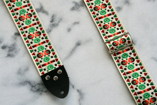 White 'Morrey' Guitar/Bass Hippie Strap