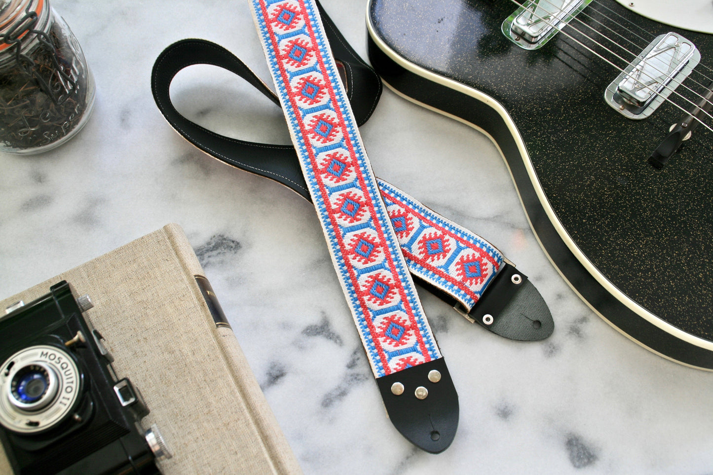 Pastel 'Pillars' Guitar/Bass Hippie Strap