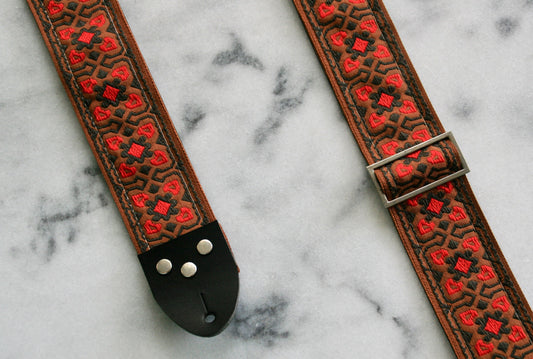 Caramel 'Fillmore' Guitar/Bass Hippie Strap