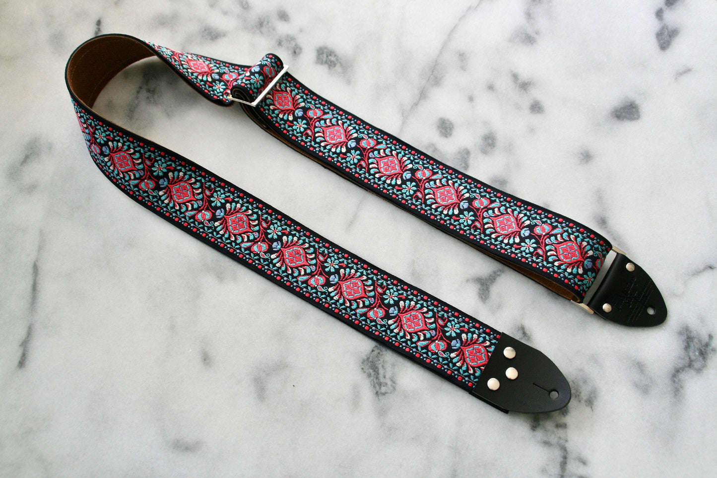Purple 'Peacock' Guitar/Bass Hippie Strap