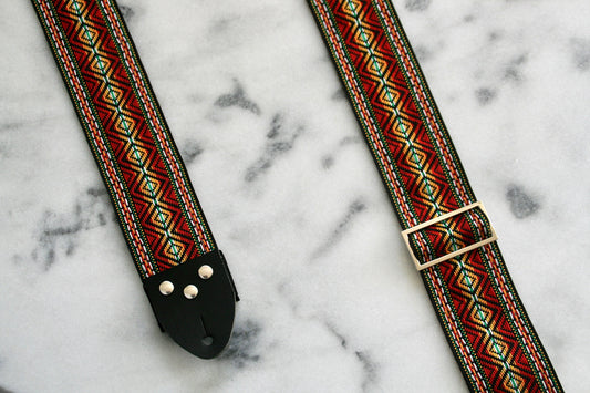 Red 'Marley' Guitar/Bass Hippie Strap