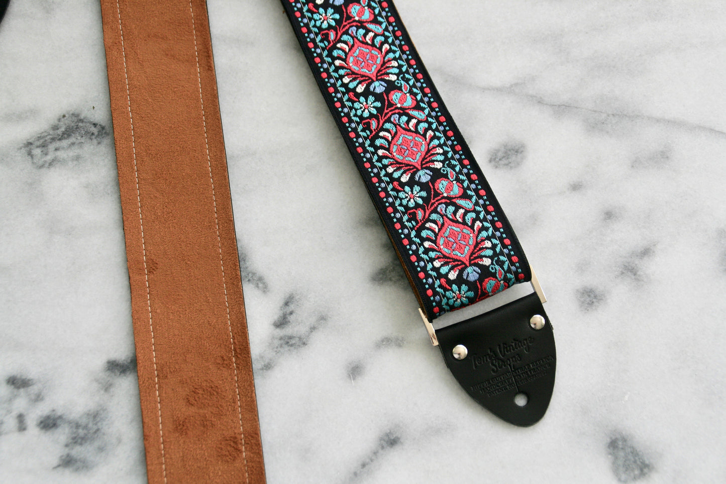 Purple 'Peacock' Guitar/Bass Hippie Strap