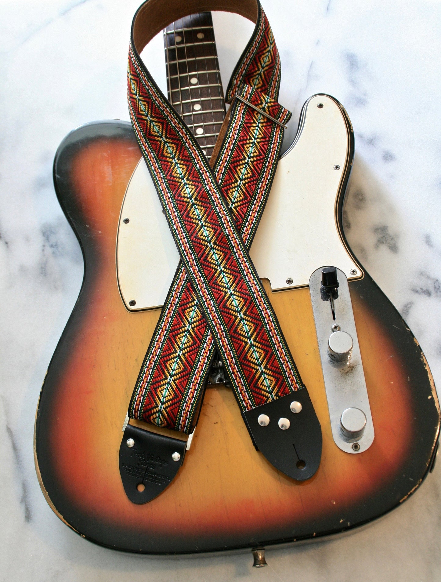 Red 'Marley' Guitar/Bass Hippie Strap