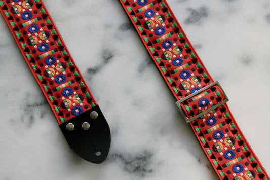 Red 'Morrey' Guitar/Bass Hippie Strap