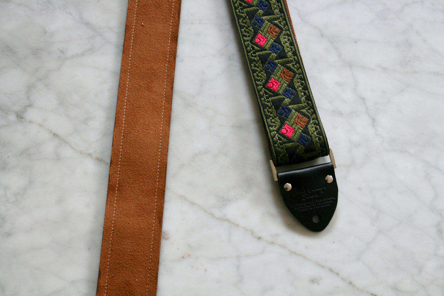 Olive 'Diamonds' Guitar/Bass Hippie Strap