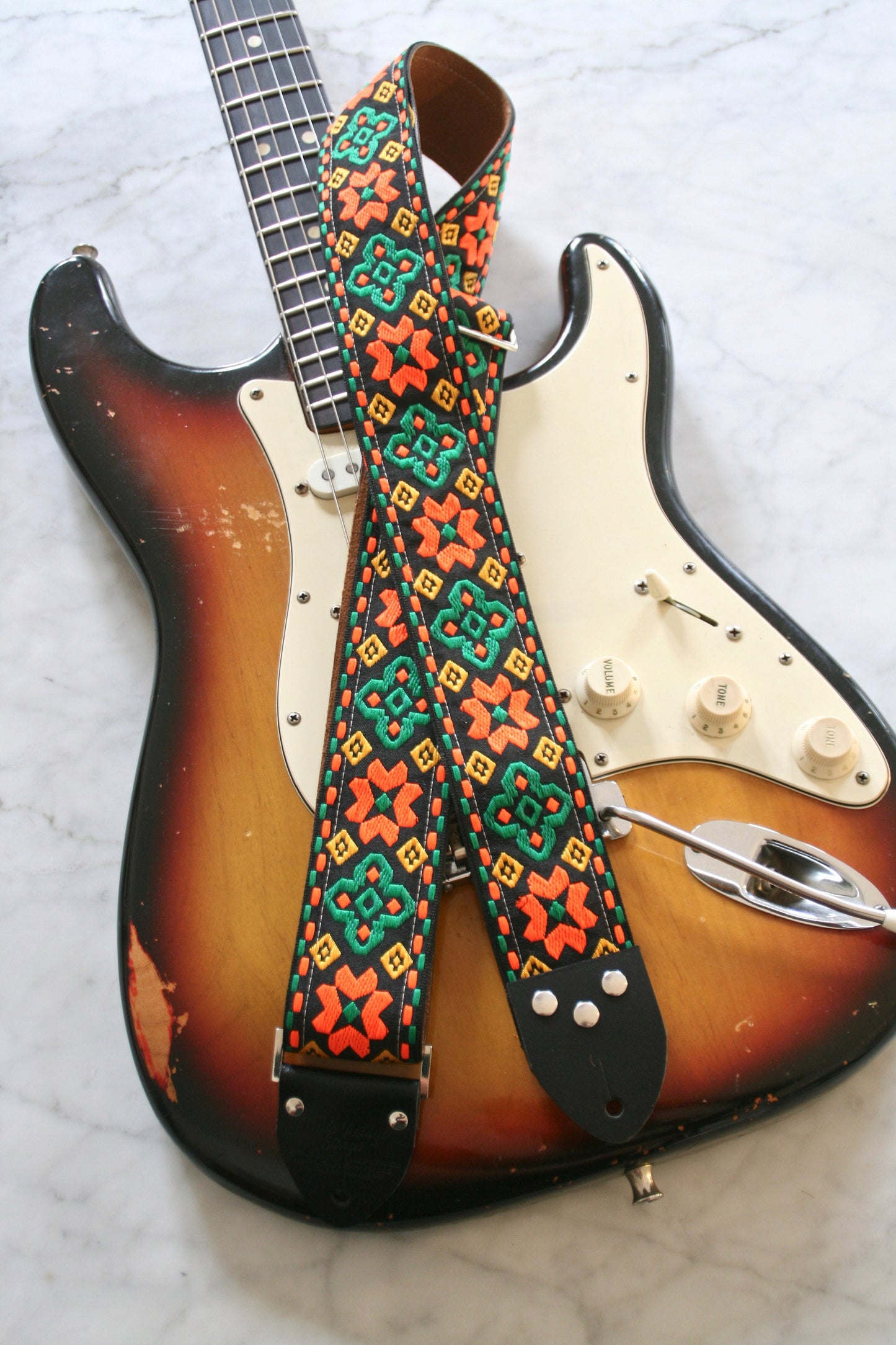 Orange 'Altamont' Guitar/Bass Hippie Strap