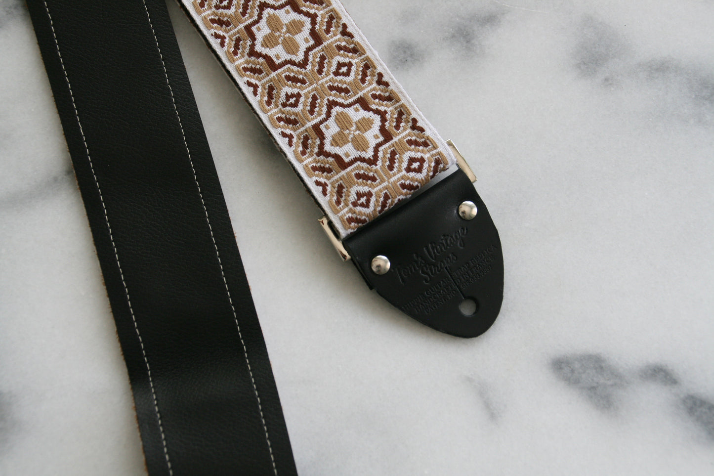 Beige 'Octastar' Guitar/Bass Hippie Strap