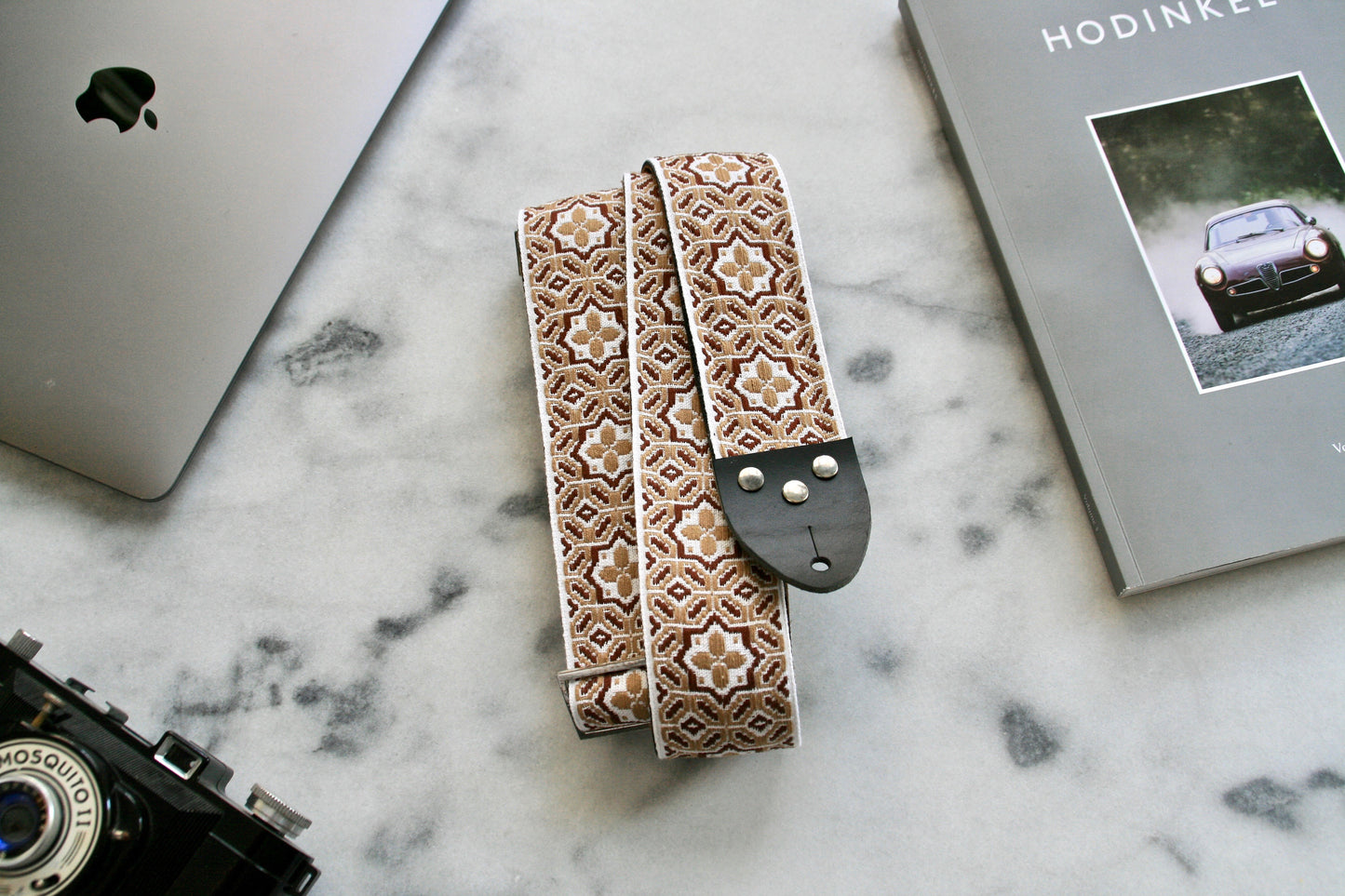 Beige 'Octastar' Guitar/Bass Hippie Strap