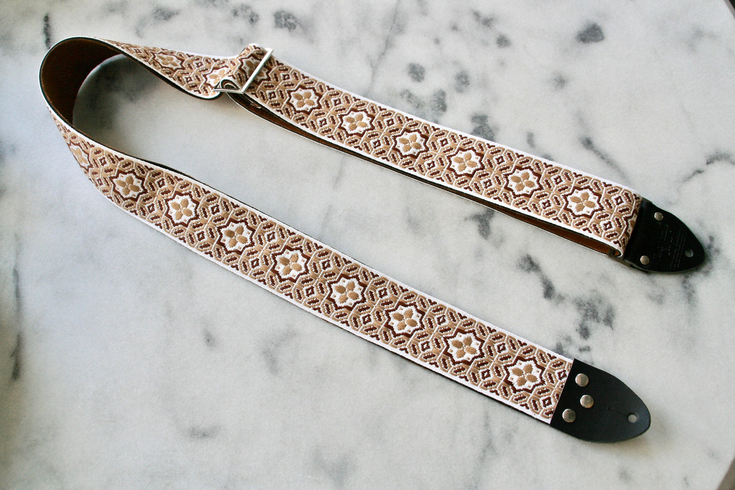 Beige 'Octastar' Guitar/Bass Hippie Strap