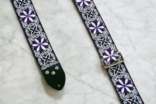 Purple 'Dresden' Guitar/Bass Hippie Strap