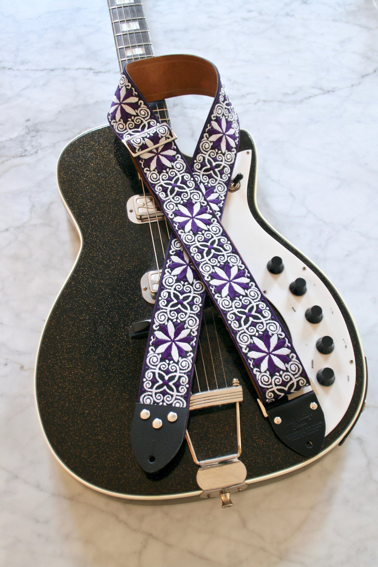 Purple 'Dresden' Guitar/Bass Hippie Strap