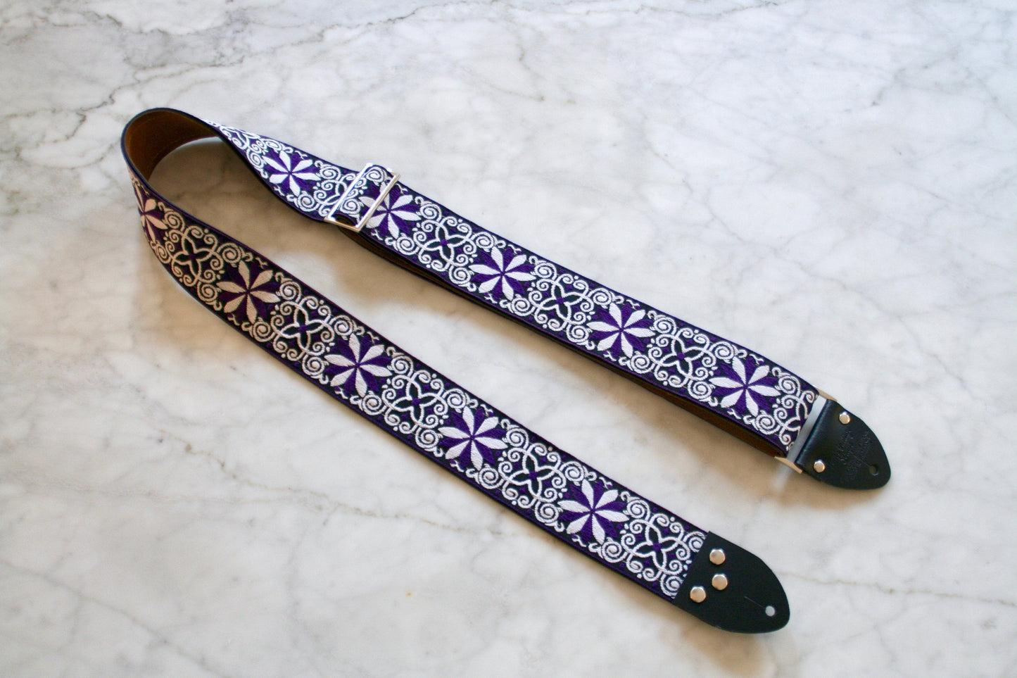 Purple 'Dresden' Guitar/Bass Hippie Strap