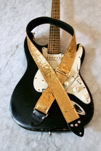 Load image into Gallery viewer, Gold &#39;Sequin&#39; Guitar/Bass Hippie Strap
