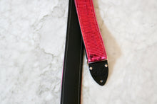 Load image into Gallery viewer, Pink &#39;Sequin&#39; Guitar/Bass Hippie Strap
