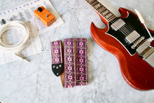 Load image into Gallery viewer, Purple &#39;Fillmore&#39; Guitar/Bass Hippie Strap
